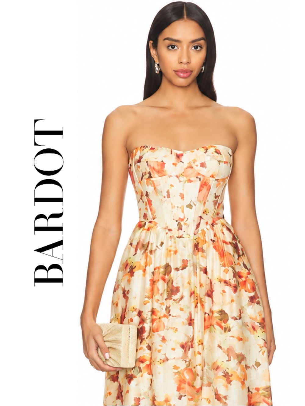 Anthropologie Bardot Lola Strapless Midi Dress